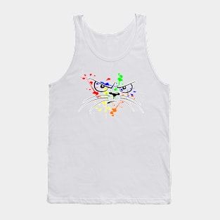 Cat Splash, cute funny shirt for cat lovers Tank Top